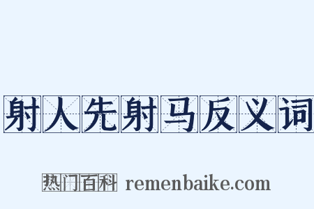 射人先射马反义词是什么意思的图片